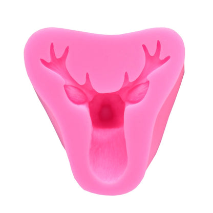 แม่พิมพ์เค้กซิลิโคน Fondant หัวกวาง 2 ชิ้น, Deer Head