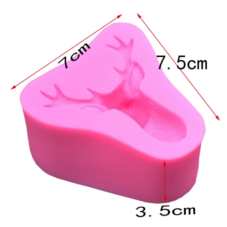 แม่พิมพ์เค้กซิลิโคน Fondant หัวกวาง 2 ชิ้น, Deer Head
