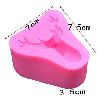 แม่พิมพ์เค้กซิลิโคน Fondant หัวกวาง 2 ชิ้น, Deer Head