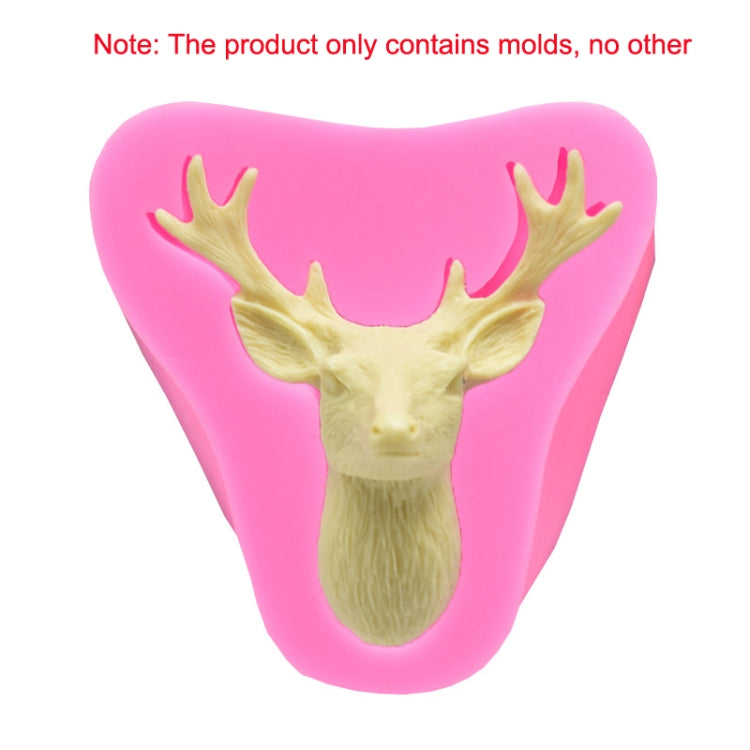 แม่พิมพ์เค้กซิลิโคน Fondant หัวกวาง 2 ชิ้น, Deer Head