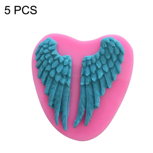 5 PCS Angel Wings เค้กซิลิโคนแม่พิมพ์เครื่องมืออบ, Angel Wings