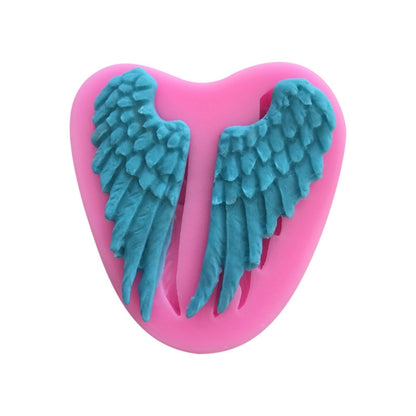 5 PCS Angel Wings เค้กซิลิโคนแม่พิมพ์เครื่องมืออบ, Angel Wings