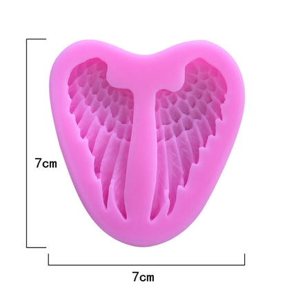 5 PCS Angel Wings เค้กซิลิโคนแม่พิมพ์เครื่องมืออบ, Angel Wings