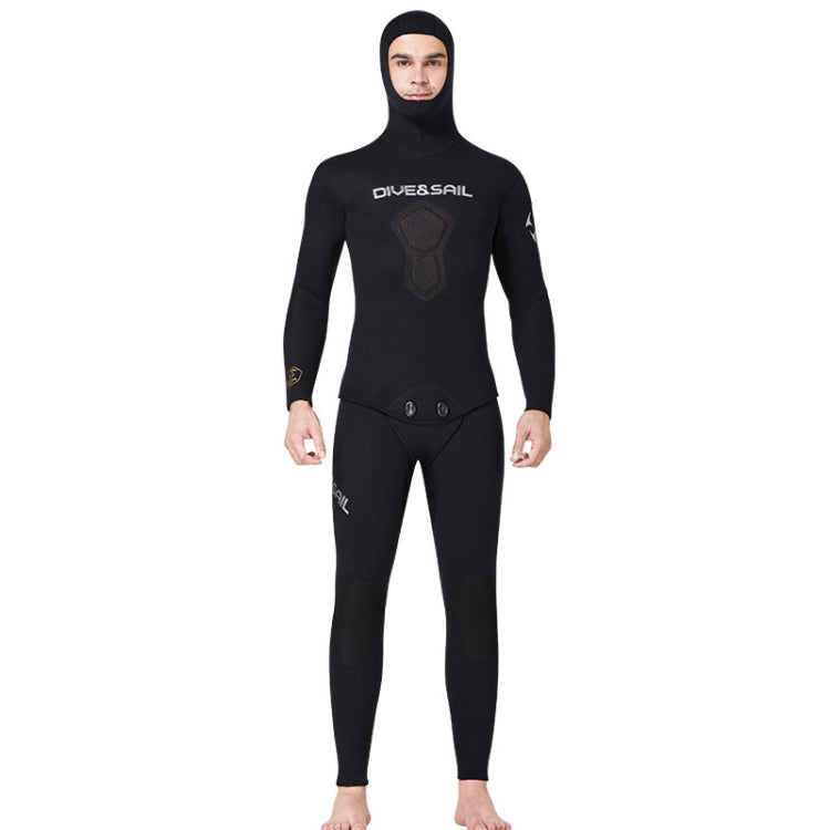 DIVE&SAIL 7mm Split Thick and Keep Warm Long Sleeves ชุดดำน้ำคลุมด้วยผ้า, M, L, XL, XXL, XXXL