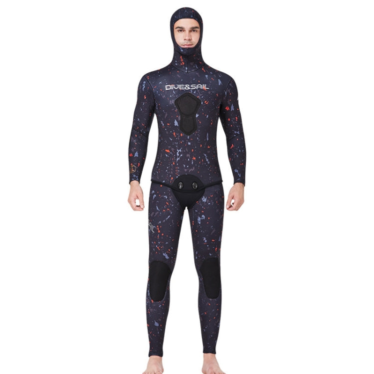 DIVE&SAIL 7mm Split Thick and Keep Warm Long Sleeves ชุดดำน้ำคลุมด้วยผ้า, M, L, XL, XXL, XXXL