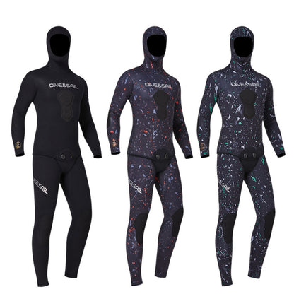 DIVE&SAIL 5mm Split Thick and Keep Warm Long Sleeves ชุดดำน้ำคลุมด้วยผ้า, 5mm XXL Green, 5mm XXL Black, 5mm XXL Orange, 5mm M Green, 5mm M Black, 5mm M Orange, 5mm L Green, 5mm L Black, 5mm L Orange, 5mm XL Green, 5mm XL Black, 5mm XL Orange           ...