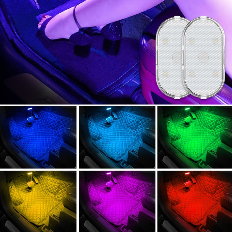 2 PCS ไฟอ่านหนังสือไฟ LED Touch Sensing Ambient Light สไตล์:, White, Ice Blue, Blue, Pink Purple, Colorful