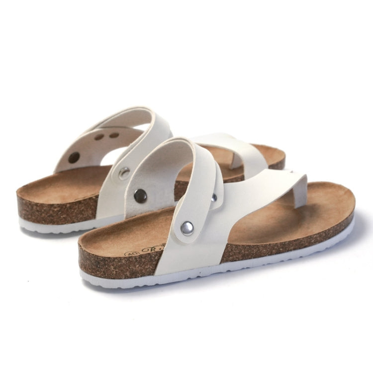 ผู้ชาย Summer Cork Flip Flops Beach รองเท้าแตะหนังคู่, 38, 39, 40, 41, 42, 43, 44, 45, 36, 35, 37