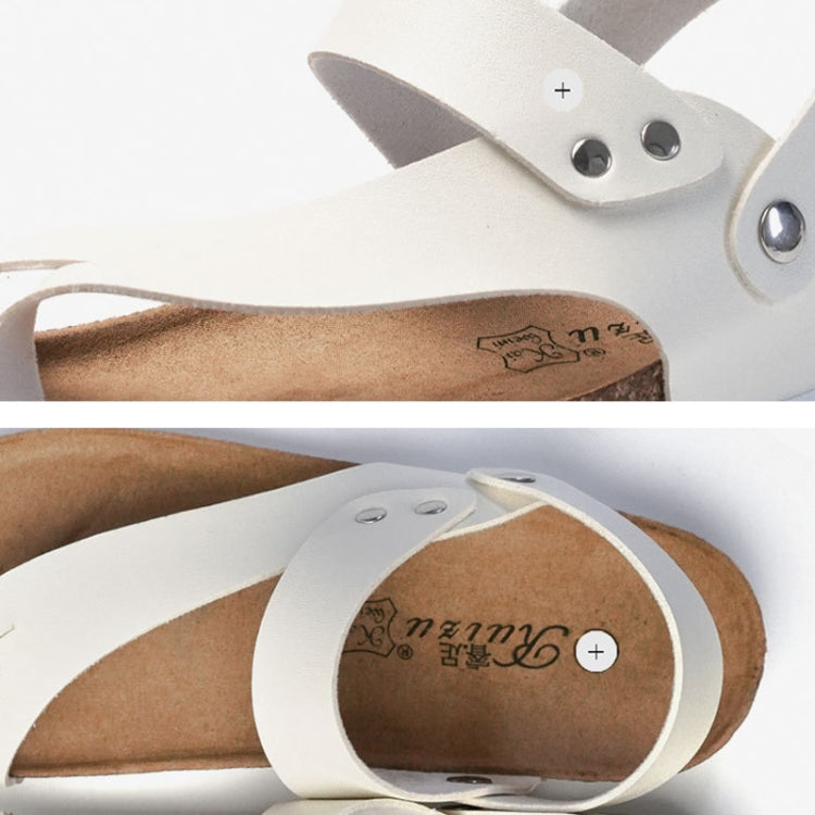 ผู้ชาย Summer Cork Flip Flops Beach รองเท้าแตะหนังคู่, 38, 39, 40, 41, 42, 43, 44, 45, 36, 35, 37