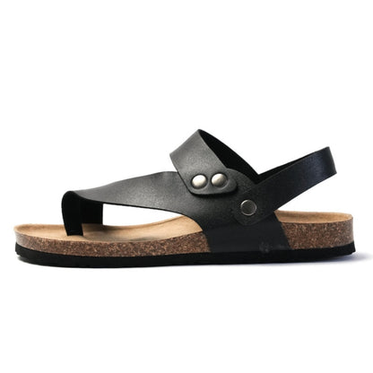 ผู้ชาย Summer Cork Flip Flops Beach รองเท้าแตะหนังคู่, 38, 39, 40, 41, 42, 43, 44, 45, 36, 35, 37