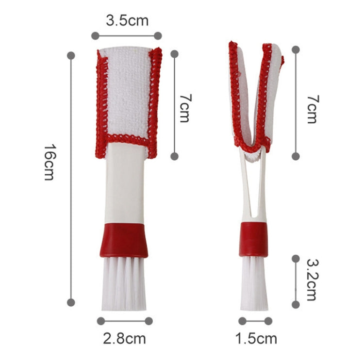 แปรงล้างรถ 5 ชิ้น Soft Hub เครื่องมือกำจัดฝุ่นอเนกประสงค์, Red White Air Outlet Brush, Red Gray Air Outlet Brush, Red Sponge Brush, Red Wheel Brush