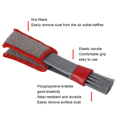 แปรงล้างรถ 5 ชิ้น Soft Hub เครื่องมือกำจัดฝุ่นอเนกประสงค์, Red White Air Outlet Brush, Red Gray Air Outlet Brush, Red Sponge Brush, Red Wheel Brush