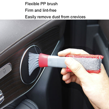 แปรงล้างรถ 5 ชิ้น Soft Hub เครื่องมือกำจัดฝุ่นอเนกประสงค์, Red White Air Outlet Brush, Red Gray Air Outlet Brush, Red Sponge Brush, Red Wheel Brush