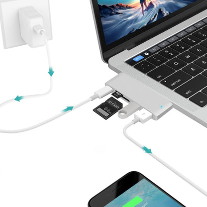 USB-C เป็น HDMI Splitter Docking Station Card Reader, ข้อมูลจำเพาะ:, 5 in 1 Gray, 5 in 1 Silver, 6 in 1 Gray, 6 in 1 Silver