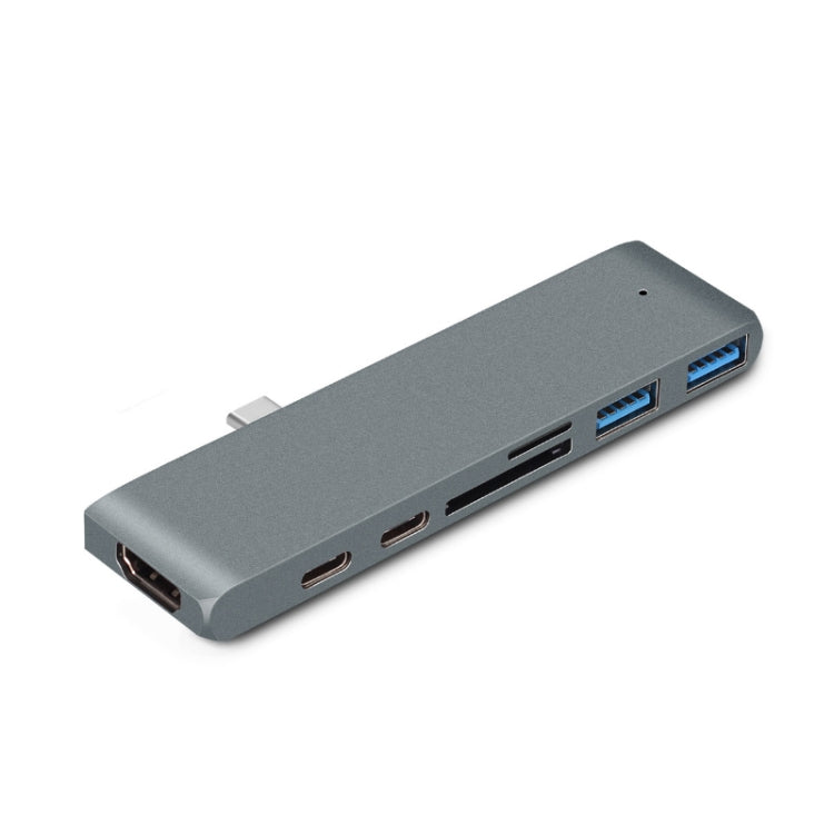 TYPE-C ถึง 4K HDMI HUB Docking Station เครื่องอ่านการ์ด TF/SD สำหรับ MacBook Pro, สีเทา, สีเงิน