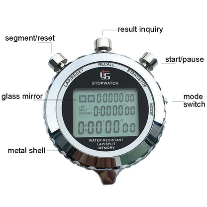 YS Metal Stopwatch 3 Rows Display Running Training Electronic Timer สไตล์:, YS-510 10 Memories 3 Rows Display, YS-530 30 Memories 3 Rows Display, YS-560 60 Memories 3 Rows Display, YS-5100 100 Memories 3 Rows Display, YS-5120 120 Memories 3 Rows Display