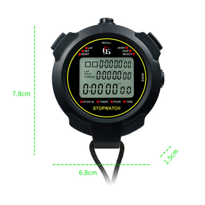 YS Stopwatch Timer Training Fitness Competition Stopwatch สไตล์:, YS-7100 100 Memories(Black), YS-710 10 Memories(Black), YS-730 30 Memories(Black), YS-760 60 Memories(Black), YS-7120 120 Memories(Black)