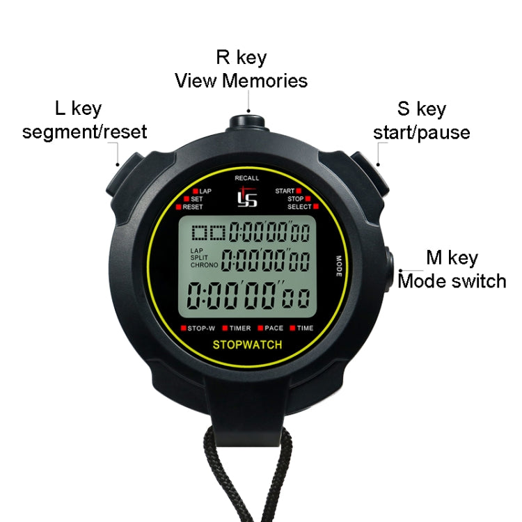 YS Stopwatch Timer Training Fitness Competition Stopwatch สไตล์:, YS-7100 100 Memories(Black), YS-710 10 Memories(Black), YS-730 30 Memories(Black), YS-760 60 Memories(Black), YS-7120 120 Memories(Black)
