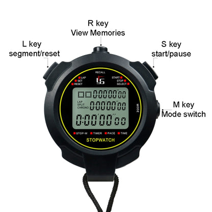 YS Stopwatch Timer Training Fitness Competition Stopwatch สไตล์:, YS-7100 100 Memories(Black), YS-710 10 Memories(Black), YS-730 30 Memories(Black), YS-760 60 Memories(Black), YS-7120 120 Memories(Black)