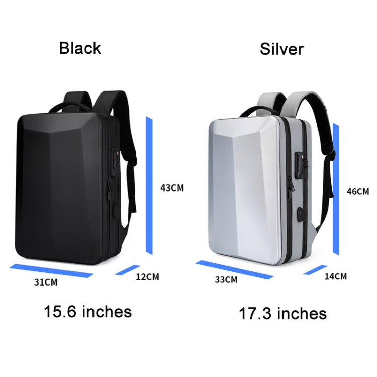กระเป๋าเป้คอมพิวเตอร์สำหรับเล่นเกม ABS Hard Shell, 15.6 inches (Black), 15.6 inches (Silver), 17.3 inches (Silver)