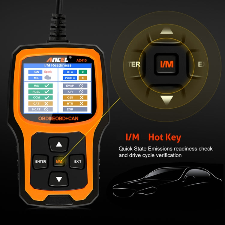 ANCEL AD410 OBD2 เครื่องสแกนวินิจฉัยอัตโนมัติในรถยนต์สากล, ANCEL AD410