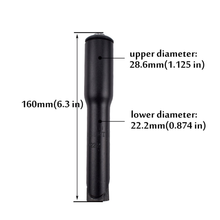 FMFXTR Road Bike Front Fork Stem ดัดแปลงส่วนเพิ่มความสูง Handlebar Core Riser, 22.2mm Black, 25.4mm Black, 22.2mm Silver, 25.4mm Silver
