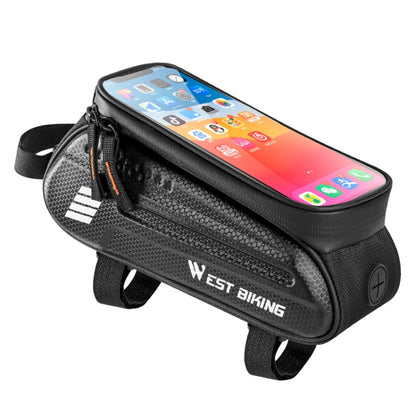 WEST BIKING จักรยาน Hard Shell Front Beam Bag โทรศัพท์มือถือ Touch Screen Saddle Bag