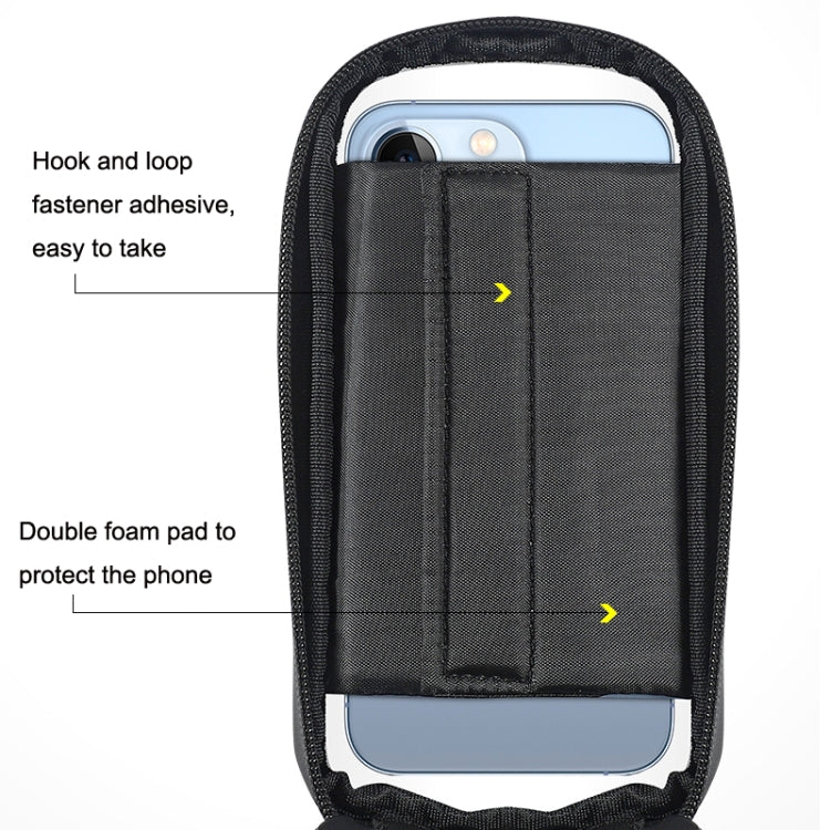 WEST BIKING จักรยาน Hard Shell Front Beam Bag โทรศัพท์มือถือ Touch Screen Saddle Bag