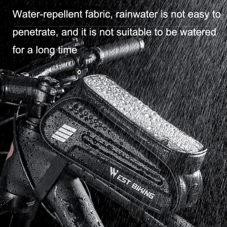 WEST BIKING จักรยาน Hard Shell Front Beam Bag โทรศัพท์มือถือ Touch Screen Saddle Bag
