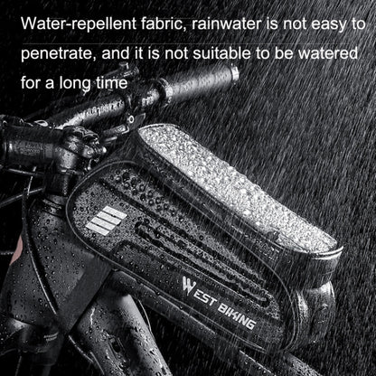WEST BIKING จักรยาน Hard Shell Front Beam Bag โทรศัพท์มือถือ Touch Screen Saddle Bag