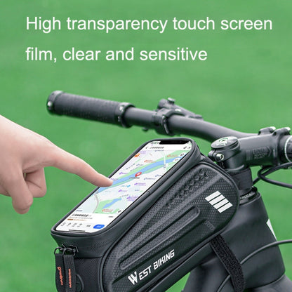 WEST BIKING จักรยาน Hard Shell Front Beam Bag โทรศัพท์มือถือ Touch Screen Saddle Bag
