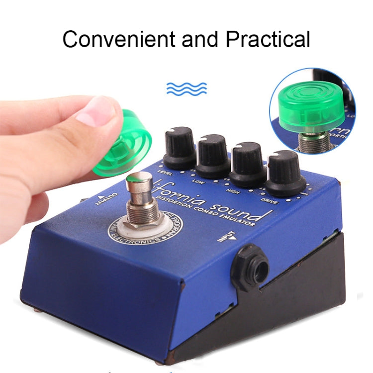 10 PCS JT1808 กีตาร์จูนเนอร์ไฟฟ้า Pedal Cap, สีเหลือง, สีแดง, สีม่วง, สีเขียว, สีส้ม, Deep Blue, Light Blue, สีดำ