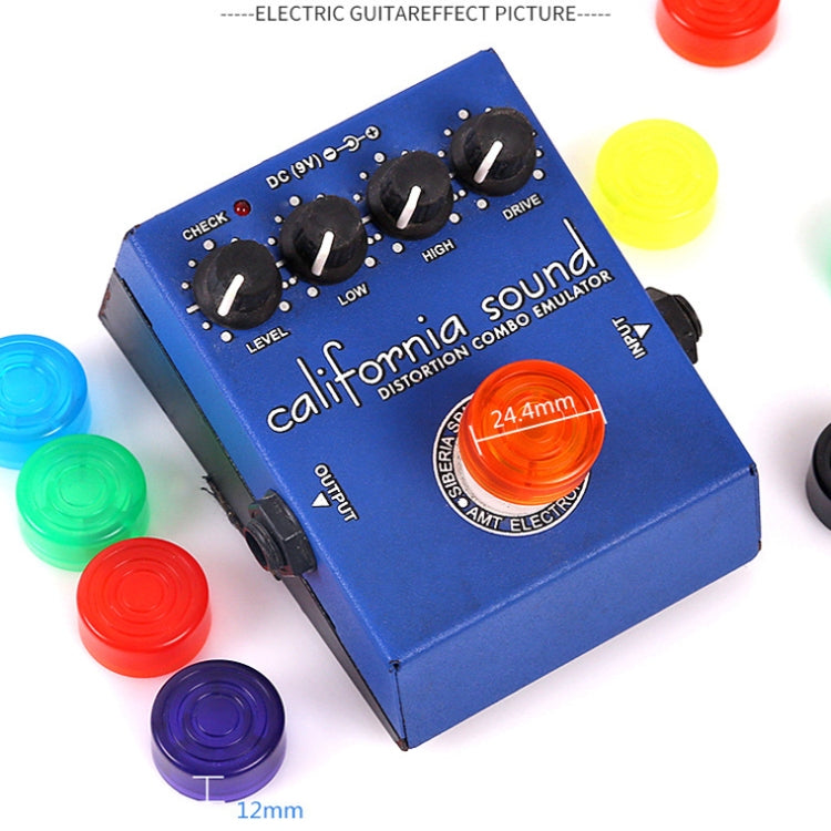10 PCS JT1808 กีตาร์จูนเนอร์ไฟฟ้า Pedal Cap, สีเหลือง, สีแดง, สีม่วง, สีเขียว, สีส้ม, Deep Blue, Light Blue, สีดำ