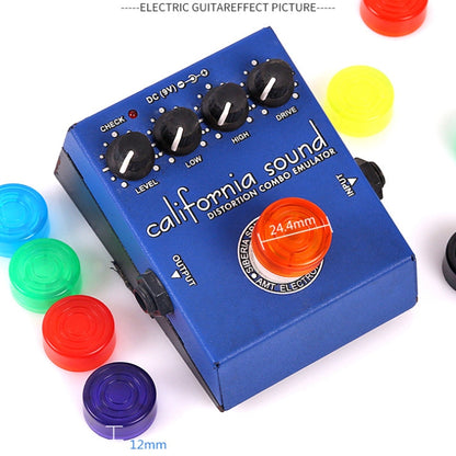 10 PCS JT1808 กีตาร์จูนเนอร์ไฟฟ้า Pedal Cap, สีเหลือง, สีแดง, สีม่วง, สีเขียว, สีส้ม, Deep Blue, Light Blue, สีดำ