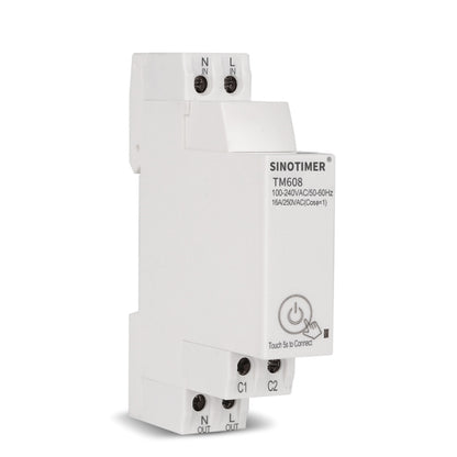 SINOTIMER TM608 Smart WiFi Single-Phase Power Meter แอพมือถือ Home Rail Meter 16A 100-240V, TM608