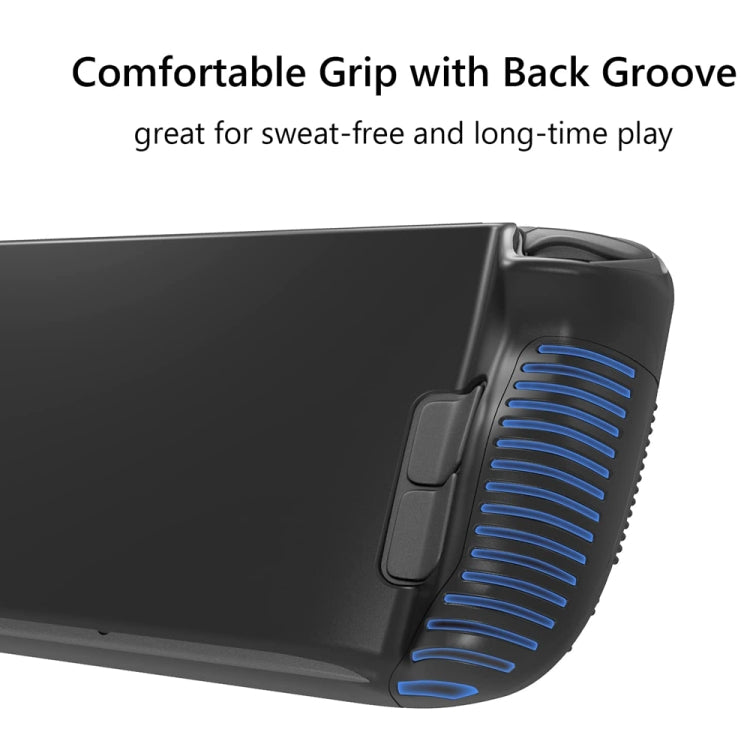 เคสซิลิโคนคอนโซลเกม PGTECH พร้อมอนุภาคกันลื่นสำหรับ Steam Deck, Black