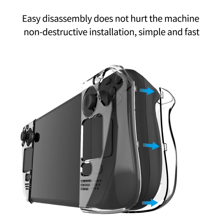 เคส PGTECH Split Crystal Hard Shell สำหรับคอนโซลเกม Steam Deck, Crystal Hard Shell Case