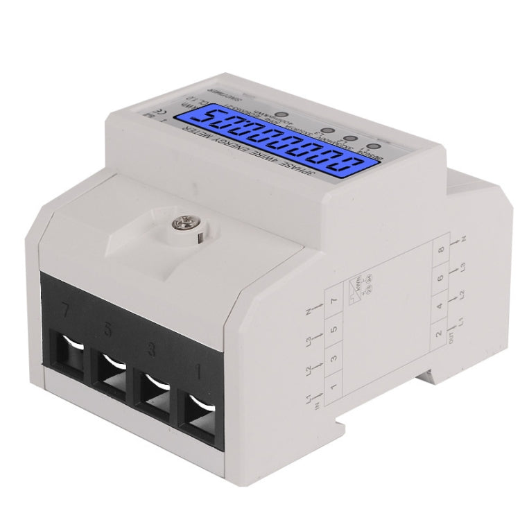 SINOTIMER เครื่องวัดไฟแบ็คไลท์ 3 เฟส ชนิดราง มิเตอร์ไฟฟ้า 5-100A 400V, DDS024, DDS024T