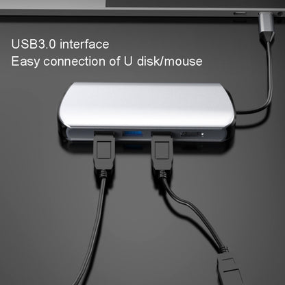 Type-C Extension Dock 8 In 1 แล็ปท็อปแปลงฮับ USB HUB, USB HUB