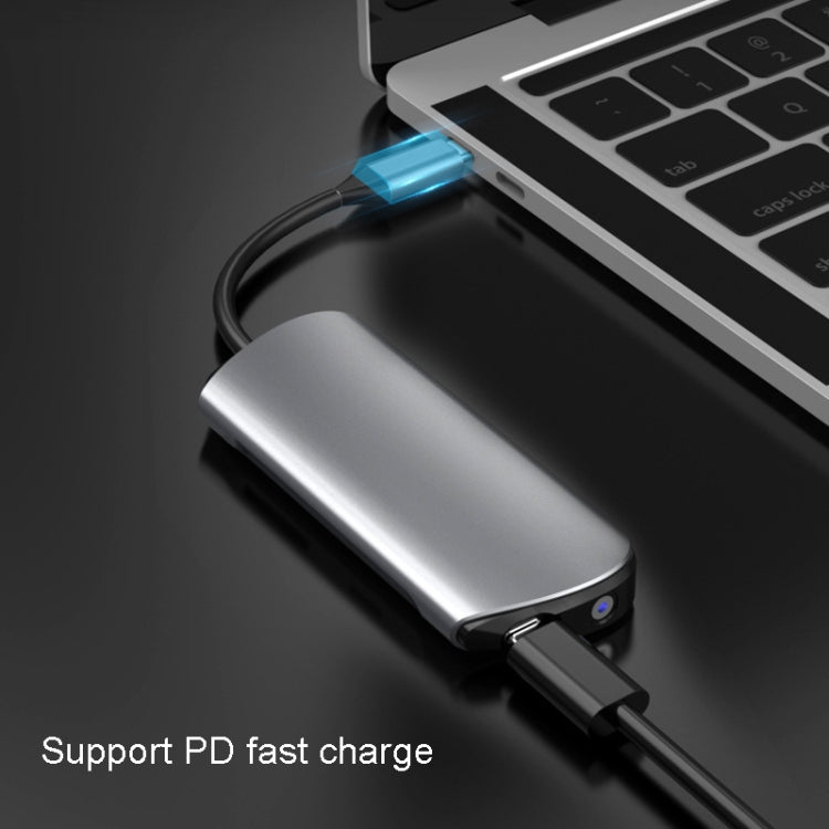 Type-C Extension Dock 8 In 1 แล็ปท็อปแปลงฮับ USB HUB, USB HUB