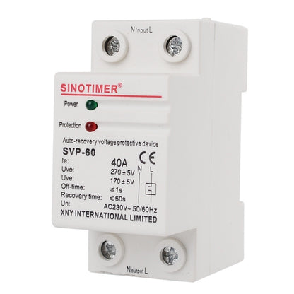 SINOTIMER ตัวป้องกันแรงดันเกินอัจฉริยะเฟสเดียว Self-Duplex, SVP-60