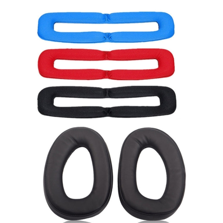 2 PCS หูฟังปลอกหุ้มสำหรับ Sennheiser GSP 300 GSP 370 GSP 350 สไตล์:, Protein Skin, Lamb Leather, Black Head Beam, Red Head Beam, Blue Head Beam, Mesh Cloth