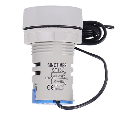 SINOTIMER -20-199 องศาเซลเซียส ตัวบ่งชี้การแสดงผลอุณหภูมิขนาดเล็ก, ST16C-01 Red, ST16C-02 White, ST16C-03 Blue, ST16C-04 Green, ST16C-05 Yellow