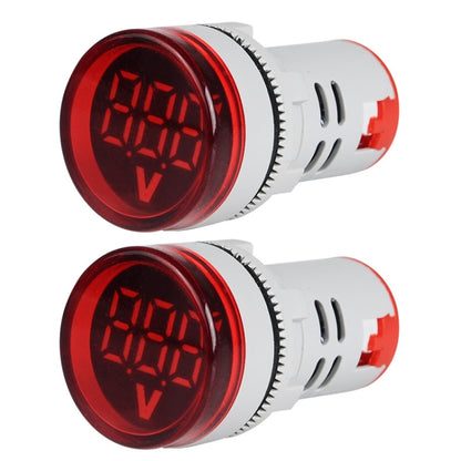 2 PCS DC ตัวบ่งชี้สัญญาณแรงดันไฟฟ้า 22 มม. รอบ 6-100V Universal Voltmeter, 6-100V Red, 6-100V White, 6-100V Blue, 6-100V Green, 6-100V Yllow