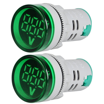 2 PCS DC ตัวบ่งชี้สัญญาณแรงดันไฟฟ้า 22 มม. รอบ 6-100V Universal Voltmeter, 6-100V Red, 6-100V White, 6-100V Blue, 6-100V Green, 6-100V Yllow