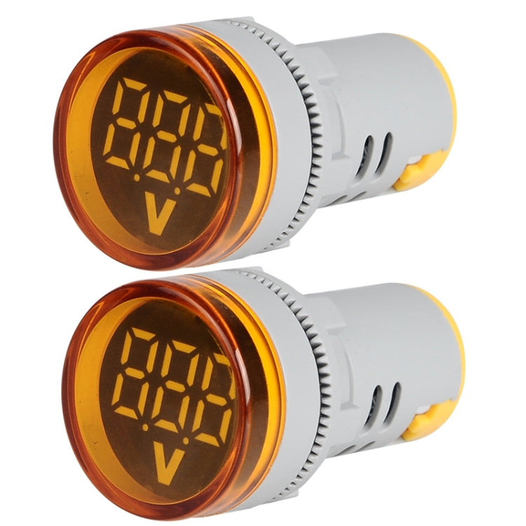2 PCS DC ตัวบ่งชี้สัญญาณแรงดันไฟฟ้า 22 มม. รอบ 6-100V Universal Voltmeter, 6-100V Red, 6-100V White, 6-100V Blue, 6-100V Green, 6-100V Yllow