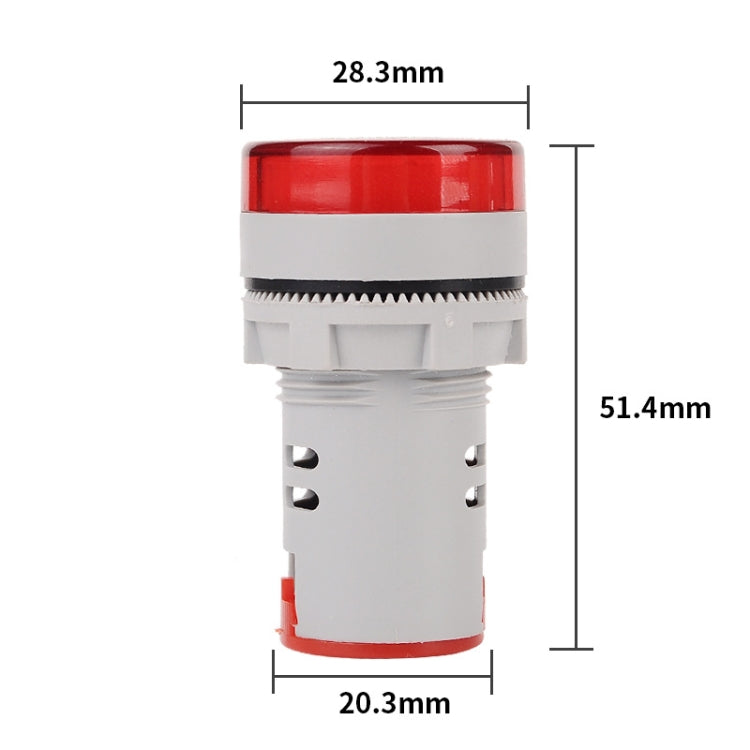 2 PCS DC ตัวบ่งชี้สัญญาณแรงดันไฟฟ้า 22 มม. รอบ 6-100V Universal Voltmeter, 6-100V Red, 6-100V White, 6-100V Blue, 6-100V Green, 6-100V Yllow