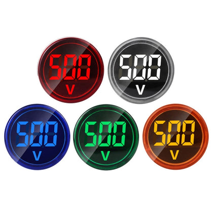2 PCS DC ตัวบ่งชี้สัญญาณแรงดันไฟฟ้า 22 มม. รอบ 6-100V Universal Voltmeter, 6-100V Red, 6-100V White, 6-100V Blue, 6-100V Green, 6-100V Yllow