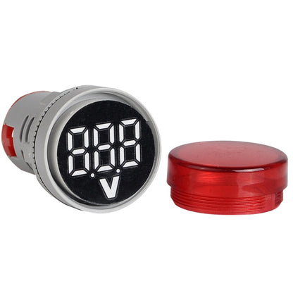 2 PCS DC ตัวบ่งชี้สัญญาณแรงดันไฟฟ้า 22 มม. รอบ 6-100V Universal Voltmeter, 6-100V Red, 6-100V White, 6-100V Blue, 6-100V Green, 6-100V Yllow