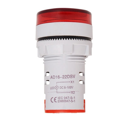 2 PCS DC ตัวบ่งชี้สัญญาณแรงดันไฟฟ้า 22 มม. รอบ 6-100V Universal Voltmeter, 6-100V Red, 6-100V White, 6-100V Blue, 6-100V Green, 6-100V Yllow
